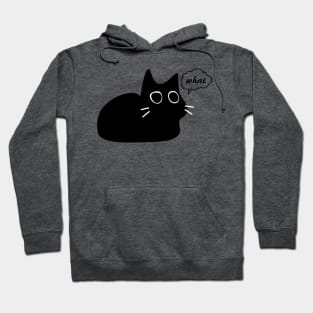 black cat says what Hoodie